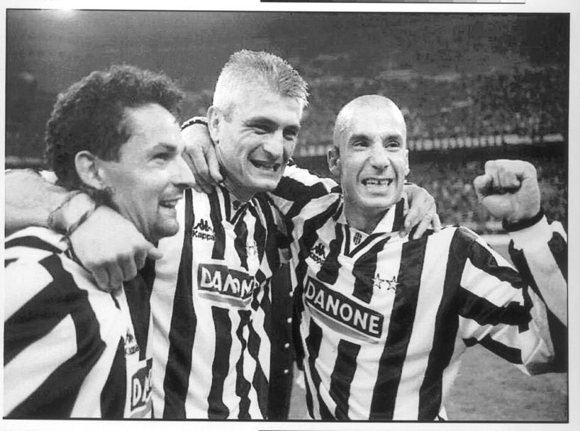 Nel 1995 con Gianluca Vialli e Fabrizio Ravanelli 
